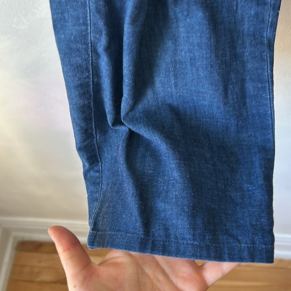 COS size 4 cotton capri cropped pants denim blue high rise summer - Picture 7 of 8